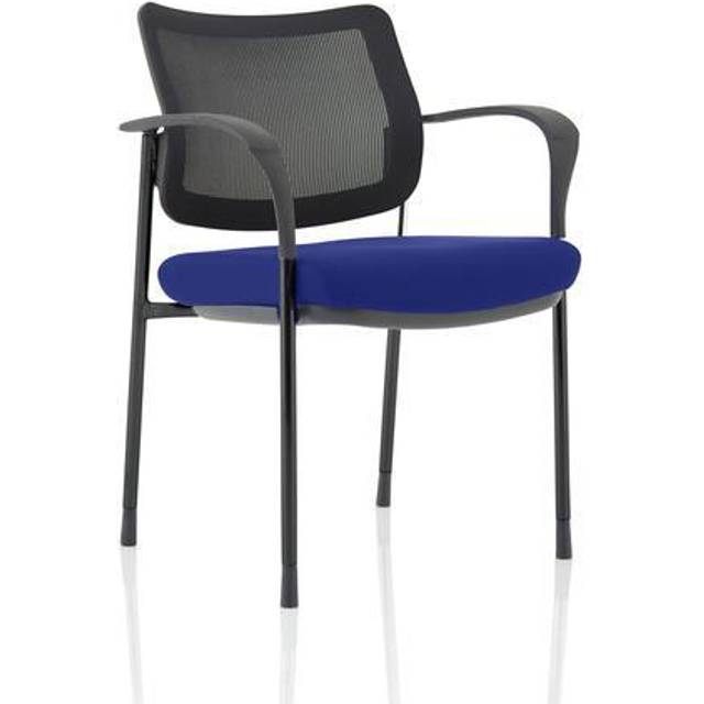 Brunswick Deluxe Mesh Back Black Frame Bespoke Seat Blue With Arms