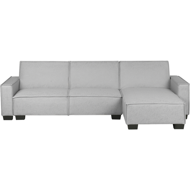Corner Sofa Bed ROMEDAL Fabric Light Grey 3 Seater Left Hand