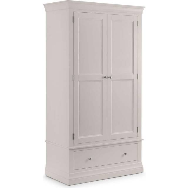 Julian Bowen Clermont 2 Door Single Drawer Light Grey Wardrobe