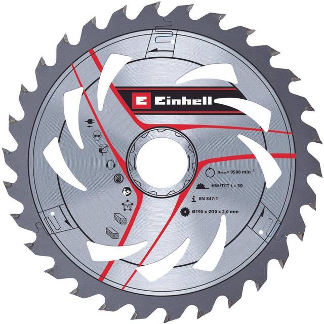 Einhell Thin Kerf TCT Circular Saw Blade 190mm 30T 30mm