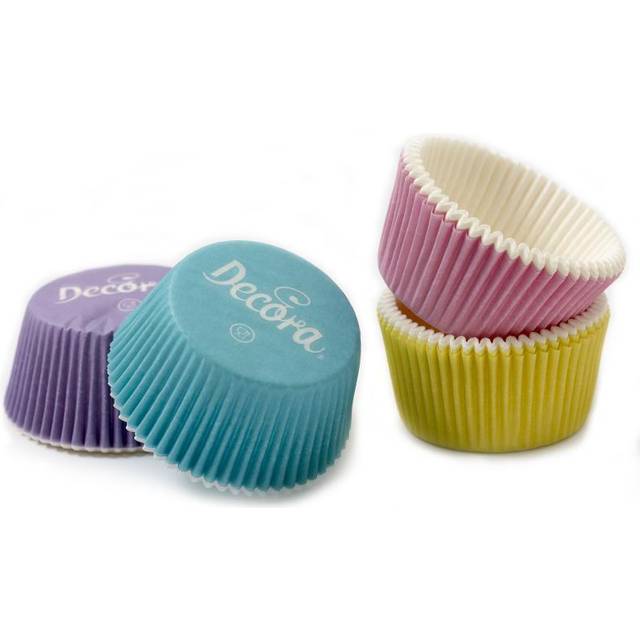 Decora 0339744 200 Baking Cups Mixed Pastel Colours 32 X 22 Mm