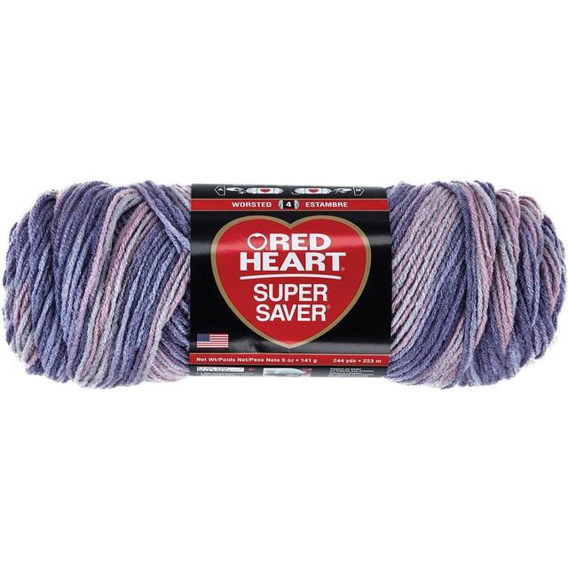 Red Heart Super Saver Yarn  3 Pack  Mulberry Mix 3 Count