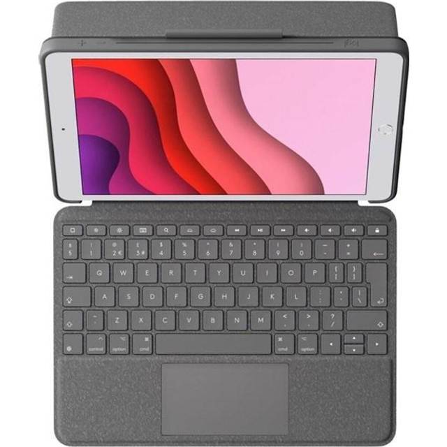 Logitech Combo Touch – tangentbordsfodral för iPad in Oxford Grey, US International (Qwerty), för iPad (10:e generationen och A16)