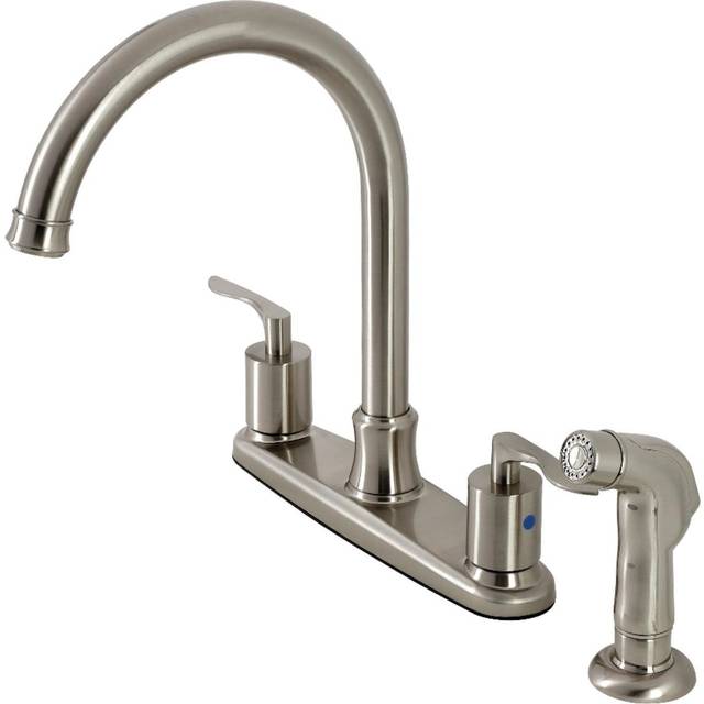 "Kingston Brass FB7798SVLSP Serena 8"""" Centerset Kitchen Faucet  13.75 x 8 x 11.94  Brushed Nickel"