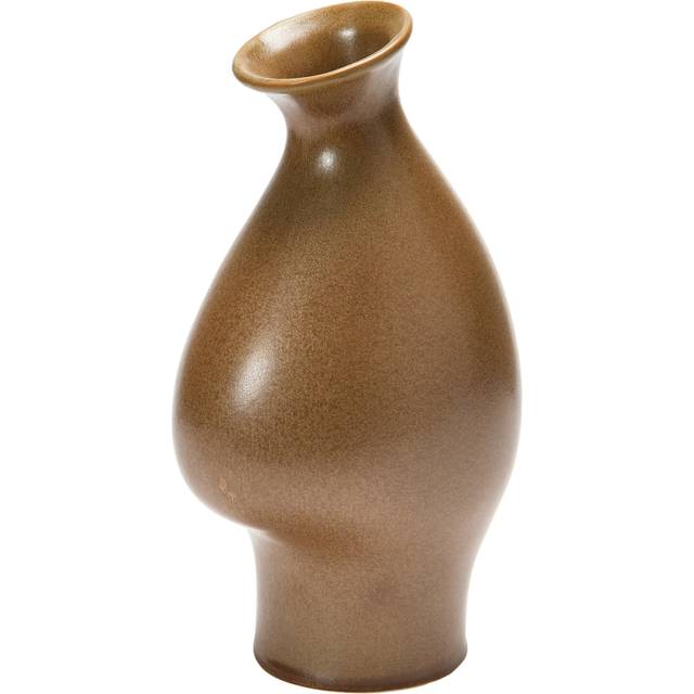 "Bloomingville Stoneware Organic Shaped  Speckled Reactive Glaze Vase  6"""""""" L x 4"""""""" W x 10"""""""" H  Brown"