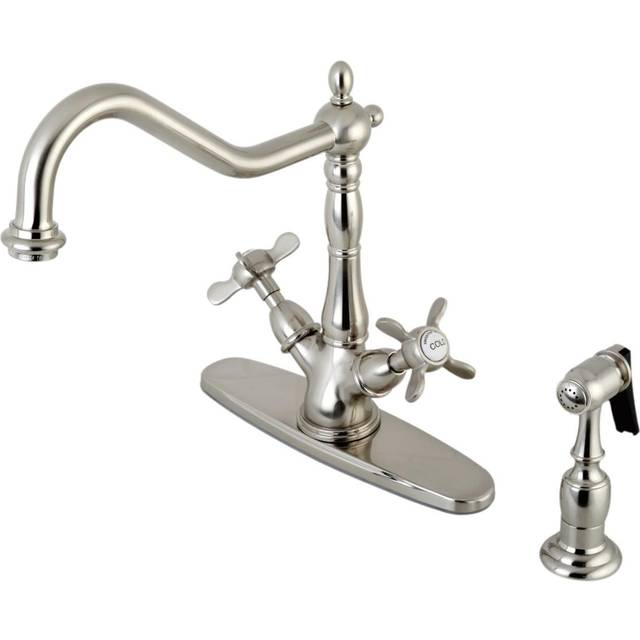 Kingston Brass KS1238BEXBS Mono Deck Mount Kitchen Faucet with Brass S