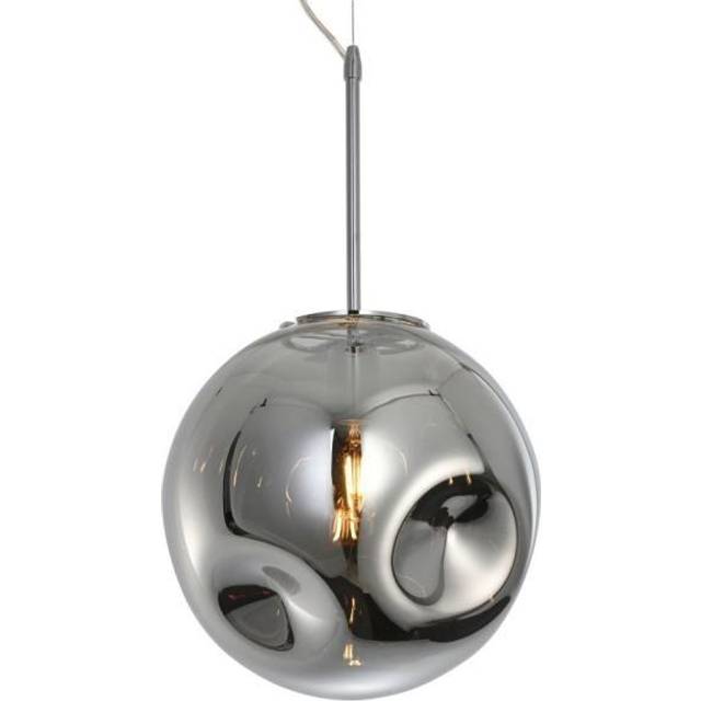 Present Time Pendant Lamp Blown Glass Round - CHROME
