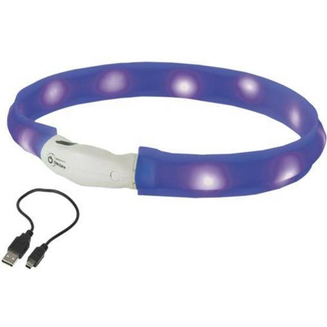 Nobbys 77026 Nobby hund stjärnljus LED säkerhetsljus band krage blå 40 cm, 40 cm