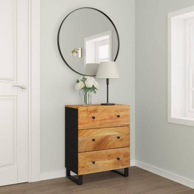 vidaXL Sideboard 60x33x75 cm Solid Wood Acacia - Brown