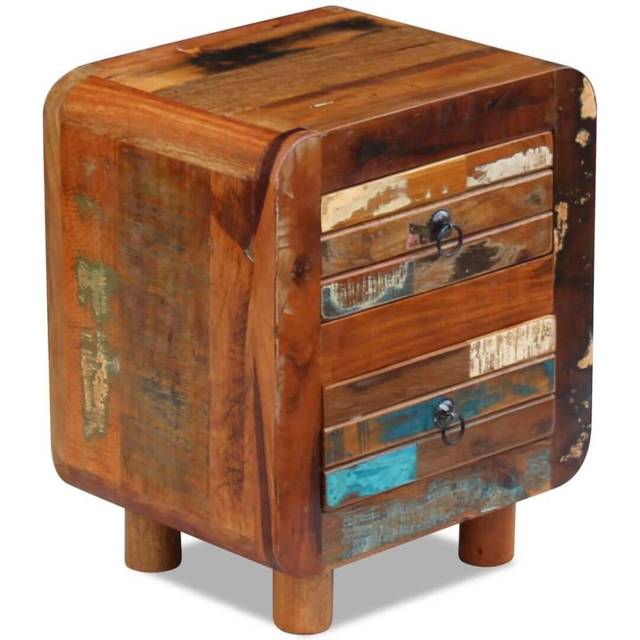 vidaXL Night Cabinet Solid Reclaimed Wood 43x33x51 cm - Brown