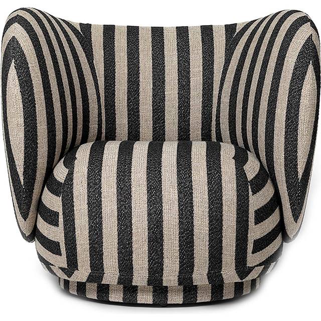 Fåtölj Rico Lounge Louisiana  sand/svart ferm LIVING