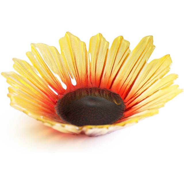 Målerås Glasbruk Solros glassbowl yellow small Ø17 cm
