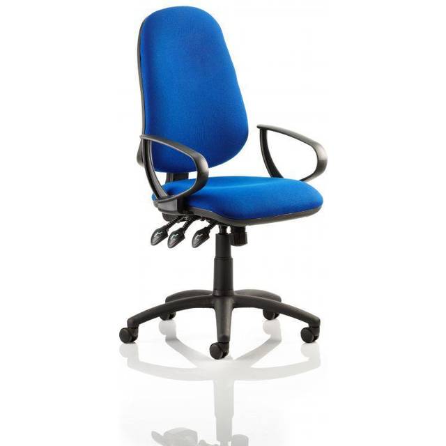 Eclipse Plus Extra Large Lever Task Operator Chair with Loop Arms Blue - blue