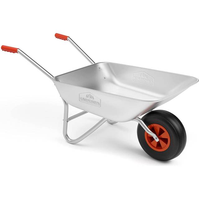 Wheelbarrow Galvanised Steel 80L 100kg with Pneumatic Tyre