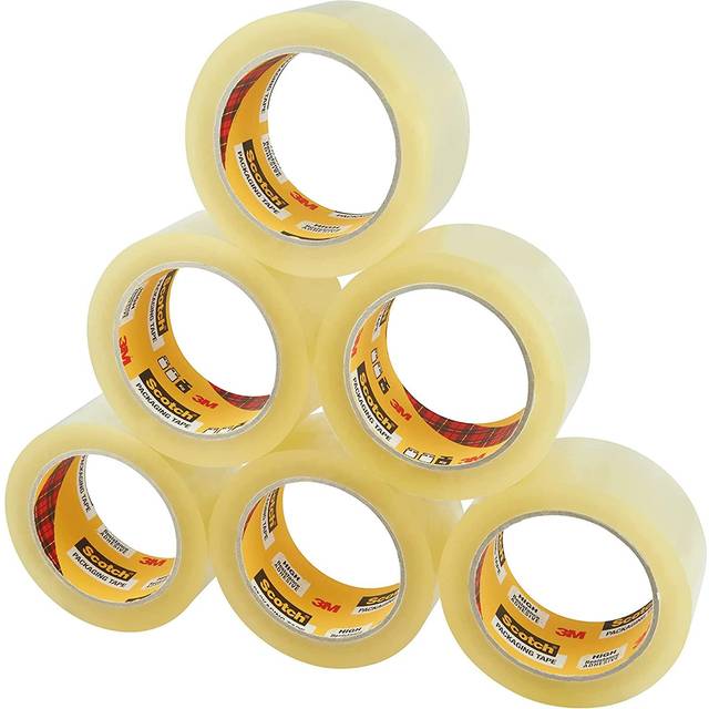Scotch Secure Seal Packaging Tape Transparent Strong 50 mm (W) x 66 m (L) PP (Polypropylene) 56 microns Pack of 6