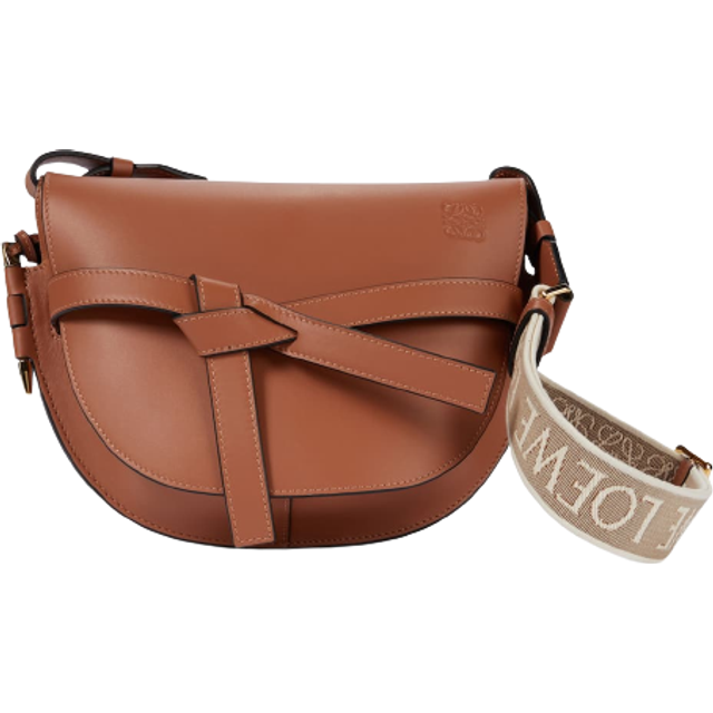 Loewe Womens Tan Gate Small Leather Cross-body Bag 19x20x11.5cm - TAN