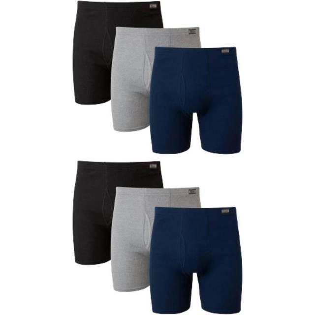 Hanes Mens Underwear Briefs  Cool Dri Moisture-wicking Cotton No-ride-up For Men  Multi-packs Available Boxer  6 Pack - Striped Assorted  Large US