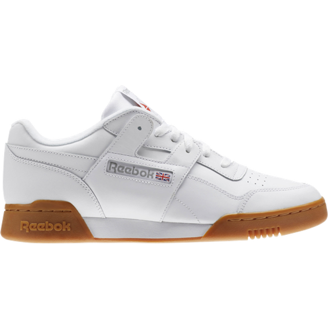 Reebok Men Workout Plus Sneaker  White/Carbon/Classic red  8