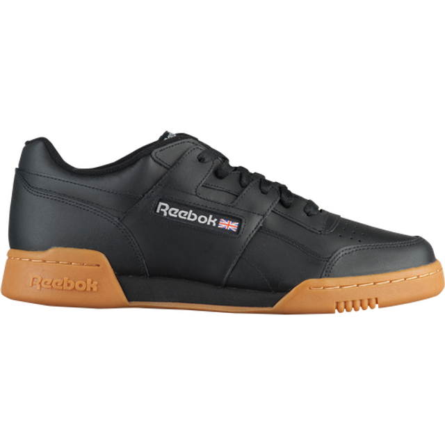 Reebok Men Workout Plus Sneaker  Black/Carbon/Classic red  9.5