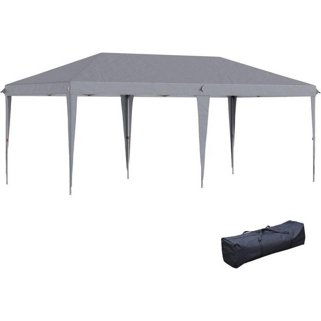 Outsunny 3 x 6 m Pop Up Gazebo Patio Party Event Heavy Duty Canopy Grey