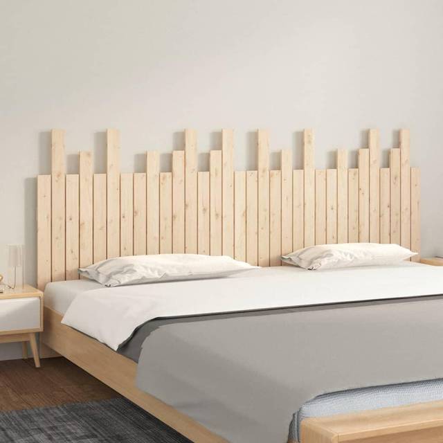 vidaXL Väggmonterad huvudgavel 204x3x80 cm massiv furu