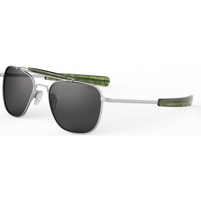Randolph Engineering Aviator II AT008 Men&#39;s Sunglasses Grey Size 55 - Matte Chrome Grey (55)