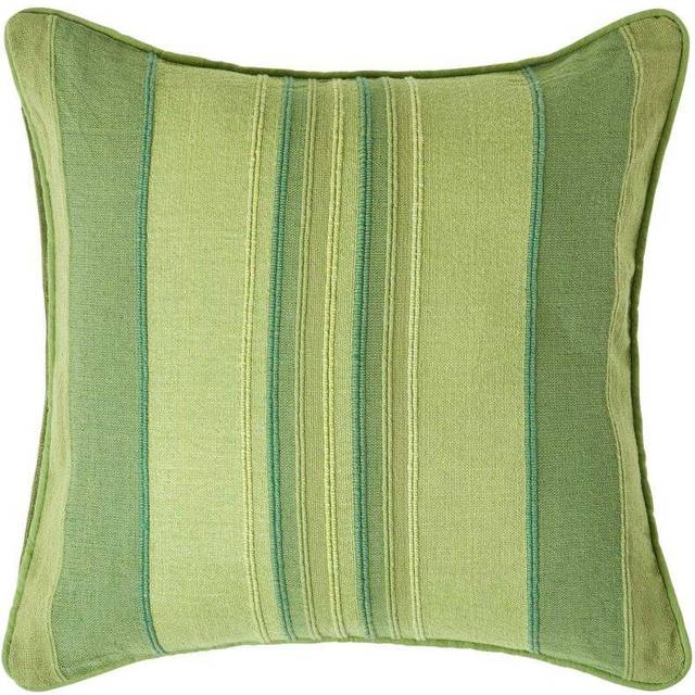 Homescapes Cotton Striped Green Cushion Cover Morocco , 45 x 45 cm
