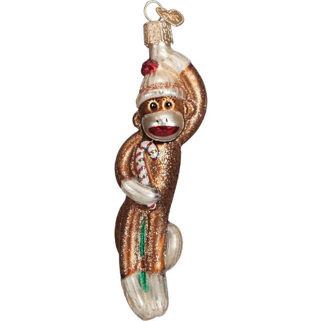 Old World Christmas Kids Toy Collection Glass Blown Ornaments for Christmas Tree Sock Monkey