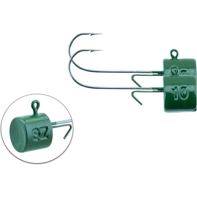 Svartzonker Ned Jig Head 2/0 Bismuth 2-pack Dark Green 10 g -