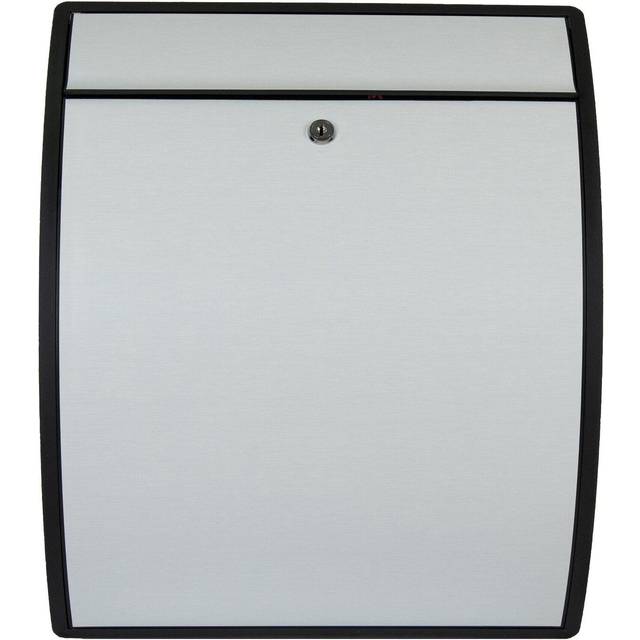 Turn Wall Mounted Lockable Weatherproof Post Box - White (Large)