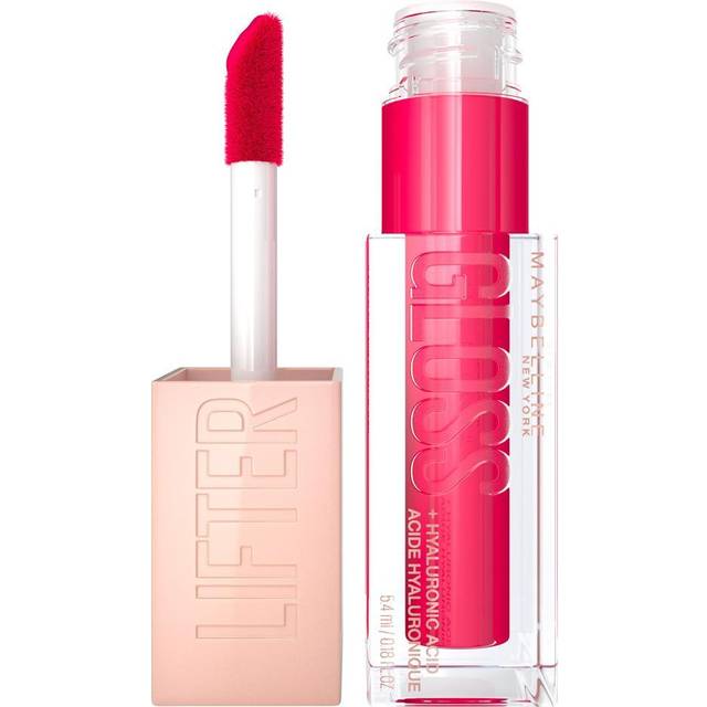 Maybelline New York glänsande läppglans för fulla effektiva läppar, fuktgivande, med hyaluronsyra, lyfter gloss Candy Drop, färg: Nr 024 Bubblegum (rosa), 1 x 5,4 ml