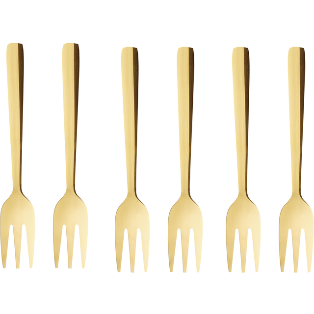Aida Raw dessert fork 6-pack Gold