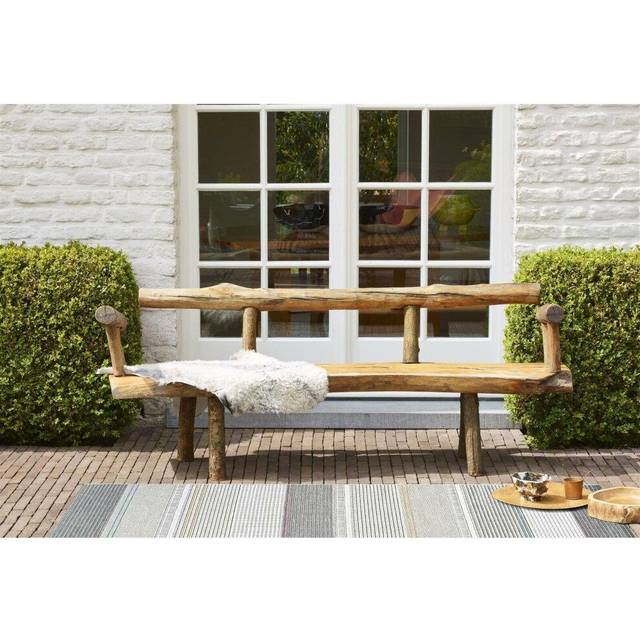 (160x230cm) Indoor/Outdoor Mat Rug Carpet Brighton Aztec Stripe Area Rug, Grey
