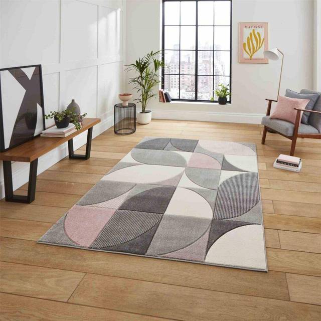 Matrix area rug Machine Woven Rectangle Grey (Rectangle 80 x 150cm)
