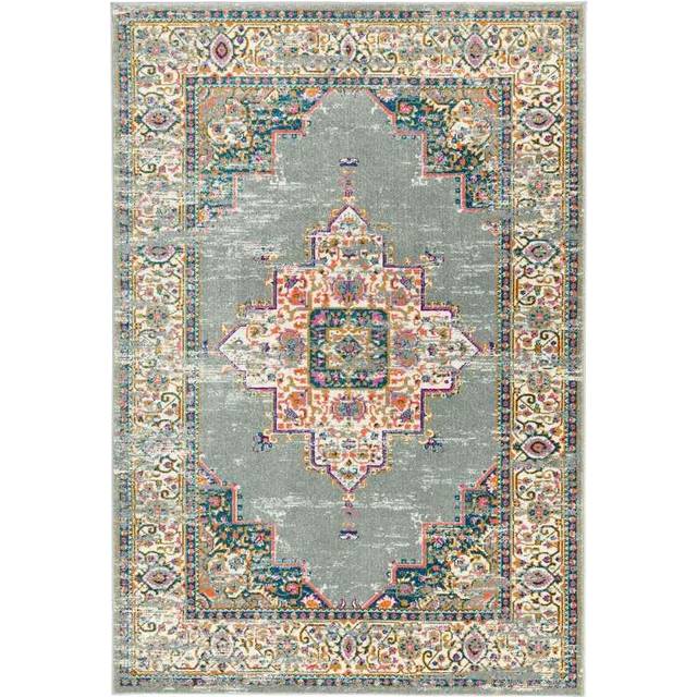 Modern Persian Medallion Rug - Grey, 160 x 230cm (160 x 230cm)