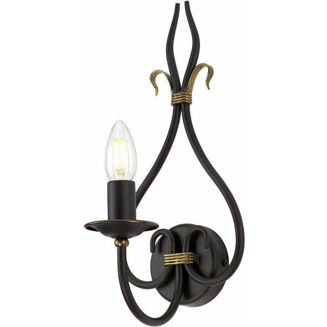 Wall Light Sconce Timeless Wrought Iron Rust/Gold LED E14 60W Bulb