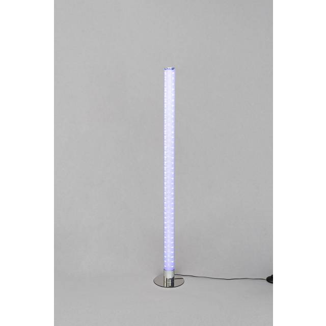 Glow Shimmer Colour Changing Cylinder LED Floor Lamp - Chrome