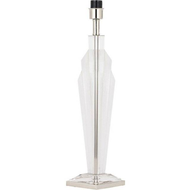 Luxury Art Deco Table Lamp Crystal Glass & Polished Nickel BASE Console Light