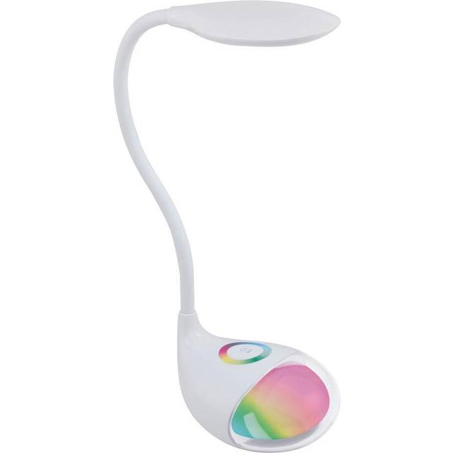 Table Lamp Colour White Plastic Touch On/Off Dimmable Bulb LED 2.2W 0.3W
