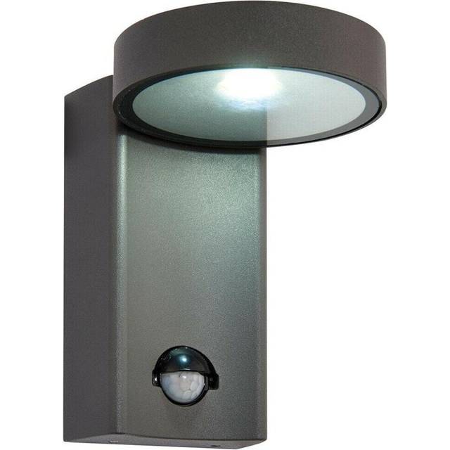 IP44 Outdoor Anthracite Wall Light PIR Motion Sensor & Photocell 10W Cool White