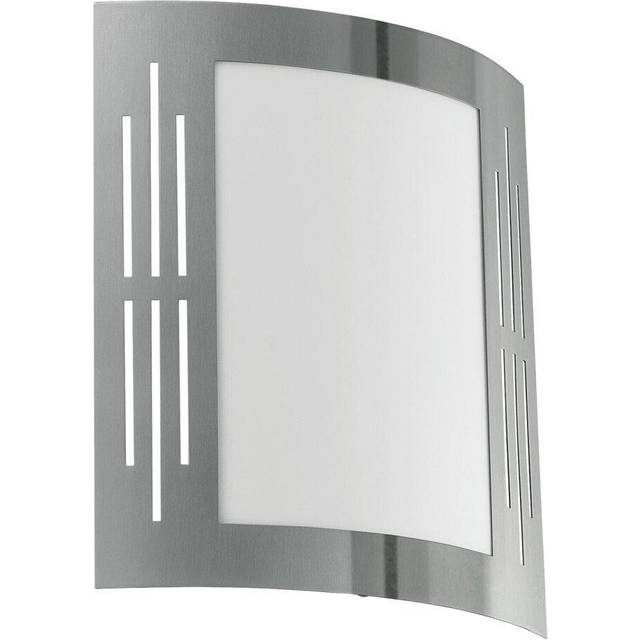 IP44 Outdoor Wall Light Stainless Steel Square 1 x 60W E27 Bulb Porch Lamp