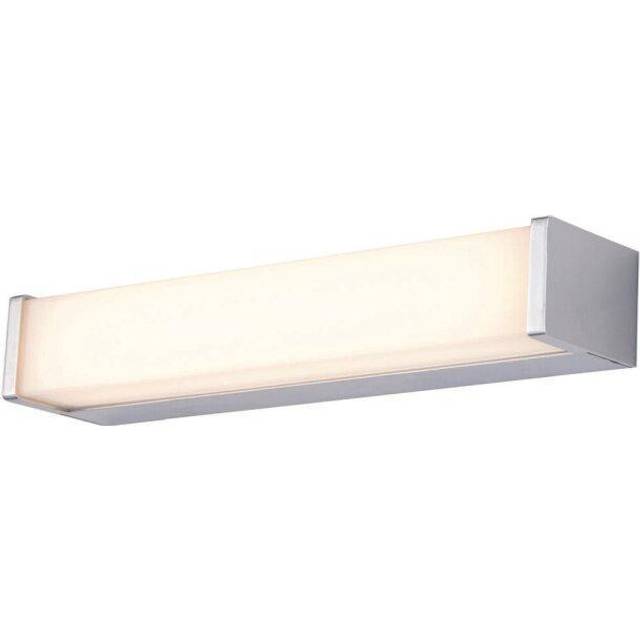 Bathroom wall light ip44 chrome plate & opal pc 8w led bulb included