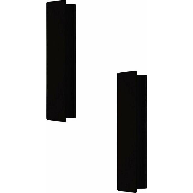 2 PACK Wall Light Colour Black Aluminium Steel Enclosure Bulb LED 12W Included