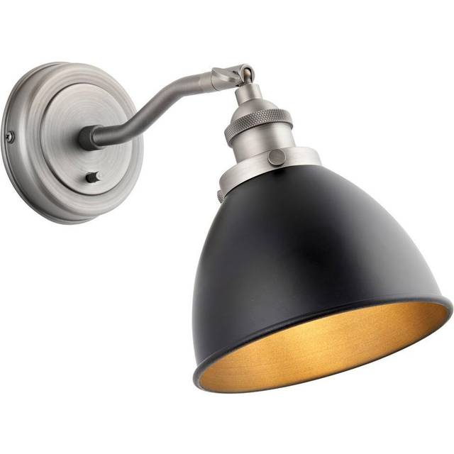Endon 98751 Franklin 1 Light Wall Light Aged Pewter Plate &amp; Matt B