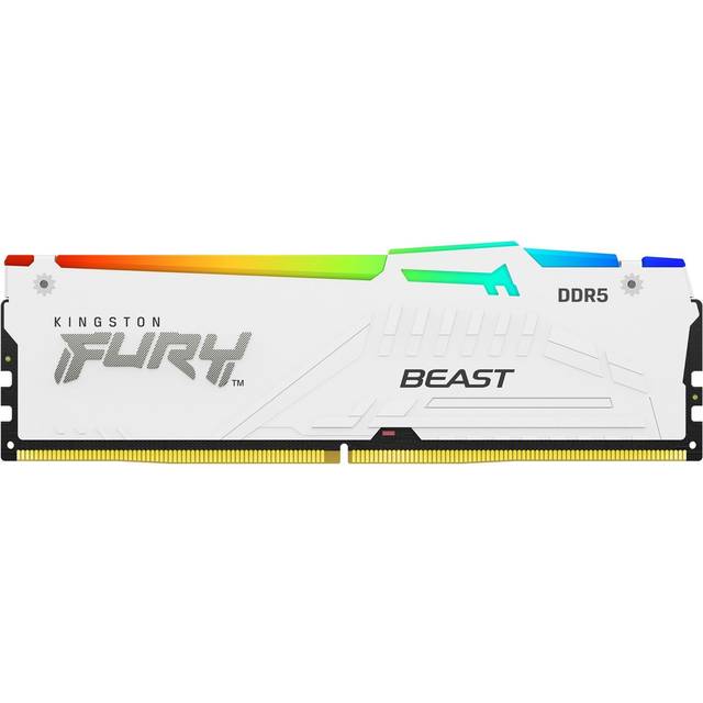 Kingston FURY Beast Vit RGB XMP 32 GB 5600MT/s DDR5 CL40 DIMM Fast Computer Gaming-minne - KF556C40BWA-32