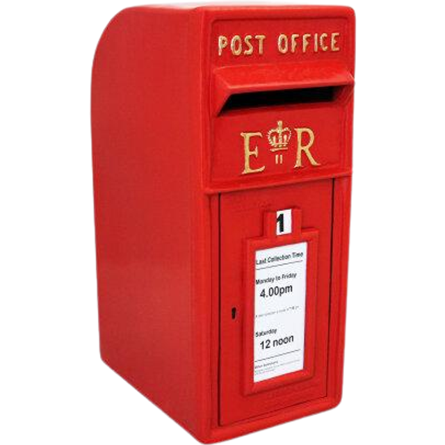 Royal Mail Post Box Cast Iron Pillar ER Office Letter Mail Wall Mount Postal