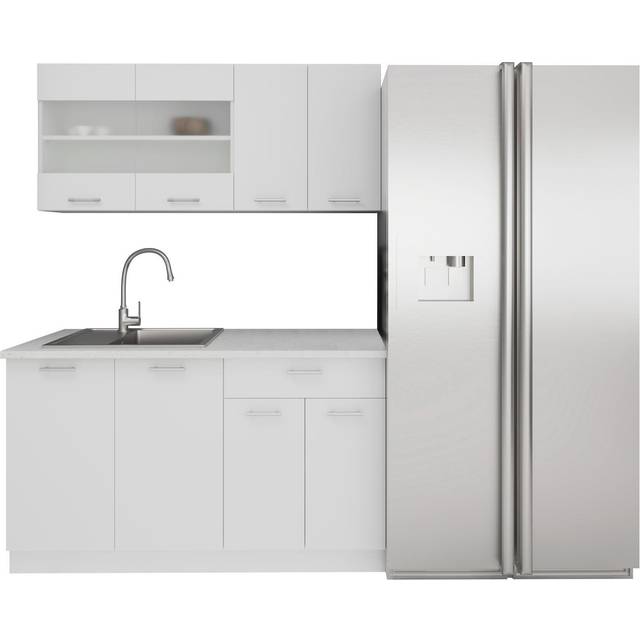 4-piece single kitchen fitted kitchen kitchen unit complete kitchen 140 cm Esilo