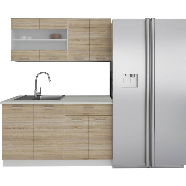4-piece single kitchen fitted kitchen kitchen unit complete kitchen 140 cm Esilo