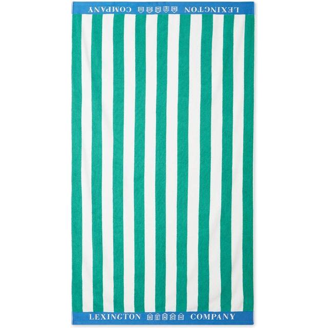 Lexington Striped Cotton Terry Beach Towel Green/White/Blue
