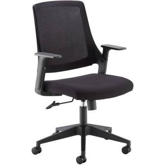 Duffy black mesh back operator chair with black fabric seat and black base - Black